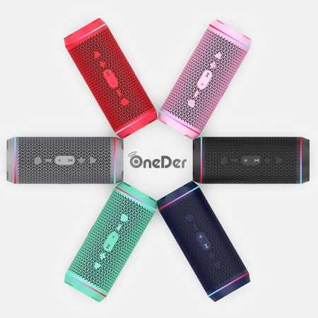 OneDer V10 Super Portable Multifunktions- und blinkende LED-Licht Wireless Bluetooth-Lautsprecher 