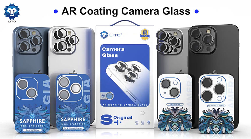 LITO S+ AR-beschichteter Kameraobjektivschutz aus Metall für iPhone-Modelle