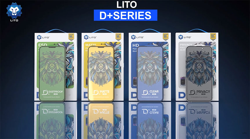 LITO D+ Pro Displayschutzfolie aus gehärtetem Glas