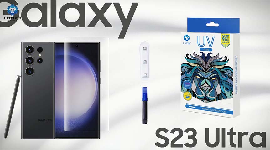LITO E+ Liquid UV Glas Displayschutzfolie für Samsung Galaxy S23 Ultra