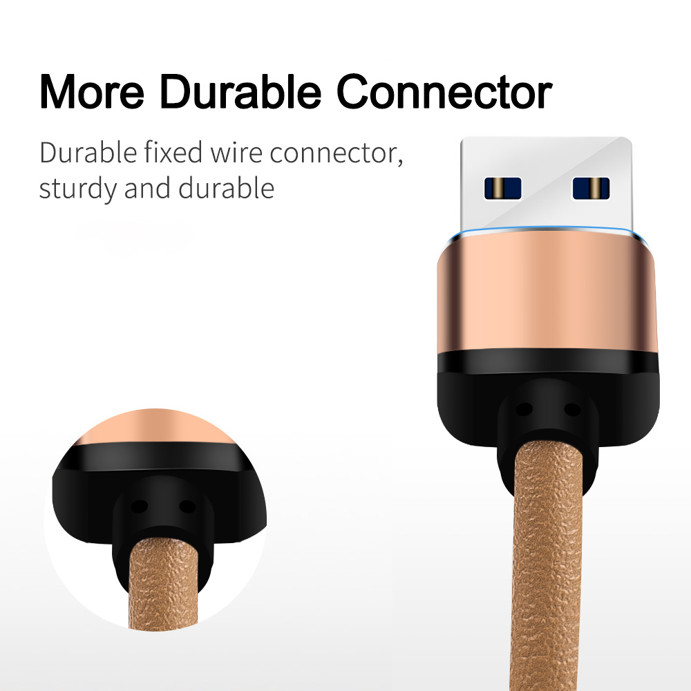 Pu leather Apple usb charging cable