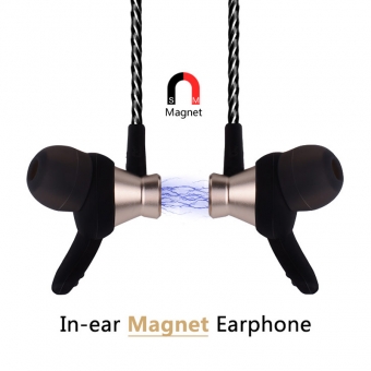 Beweglicher Bass-Kopfhörer des Computers magnetisches Metall in den Ohrhörern