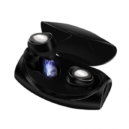 Echte drahtlose Bluetooth 5.0 Kopfhörer Stereo Sound In-Ear-Ohrhörer mit tragbarer Ladebox 