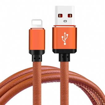 Apple USB-Kabel für schnelles Laden und Datenübertragung PU-Leder-Ladekabel