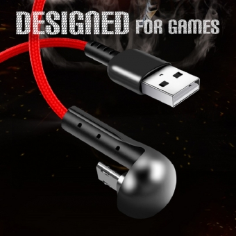 Hochwertige Anti-Bruch-Ellenbogen-Ladeleitung aus geflochtenem Nylonmaterial, schnelles USB-Ladekabel für Spiele