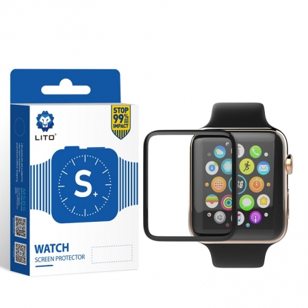 S + Full Covered Vollkleber Anti Gores Smart Watch Glas Displayschutzfolie 