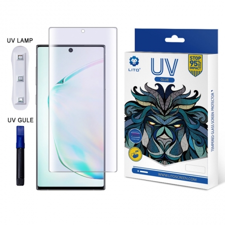 LITO UV Light Liquid Glue Deckende Wirkung Anti-Blue Light Glasfolie für Samsung Note10 / 10 + 