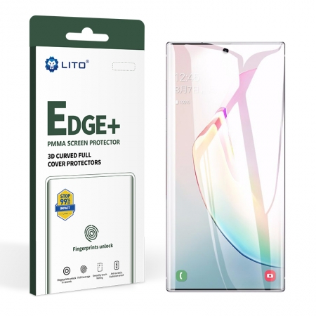 Edge + Full Coverage Full Glue PMMA Glas Displayschutzfolie für Samsung Galaxy Note10 