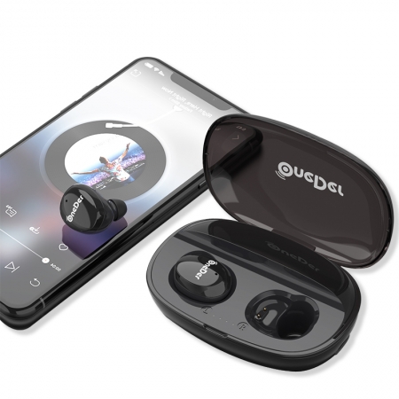 OneDer W12 Ausgezeichneter Soundeffekt IPX5 Wasserdichter True Wireless Bluetooth V5.0 Stereo-Kopfhörer 