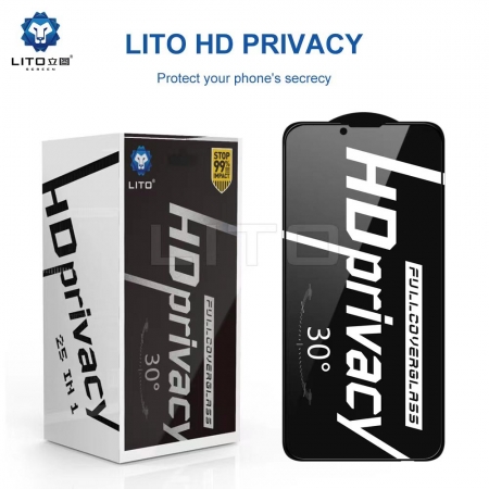 LITO HD Plus Privacy Full Glue Displayschutzfolie aus gehärtetem Glas für iPhone 14
 