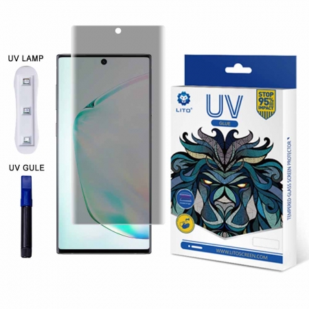 
     LITO E+ UV-Flüssigkleber Vollständige 3D-Abdeckung Glas-Sichtschutzfolie für Samsung Note 10
     