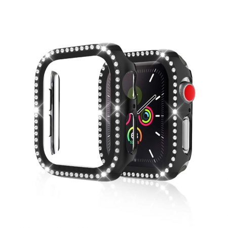
     Lito Diamond Watch Case Eingebautes gehärtetes Glas für Apple Watch
     
