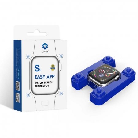 Lito S+ Pmma Protective Flexible Iwatch Displayschutzfolie mit einfacher App für Apple Watch 6 7 8 Displayschutzfolie 44 mm 40 mm 41 mm 45 mm 