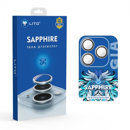 Lito S+ Sapphire Kameraobjektivschutz mit einfach zu installierendem Applikator für die iPhone 15-Serie 