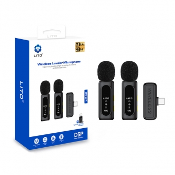 Beste Lito LM02 Professionelles drahtloses Lavalier-Mikrofon für Smartphone-Aufnahmen zum Verkauf