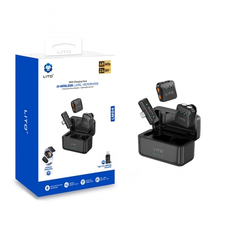 LITO LM04 KI-Rauschunterdrückung – das Flaggschiff unter den kabellosen Lavalier-Mikrofonen mit kristallklarem Klang 