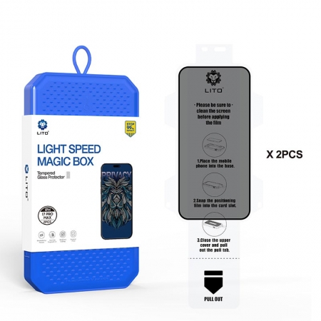 LITO D+ Light Speed Magic Box 0,3 mm ESD Vollglas-Blickschutzfolie 
