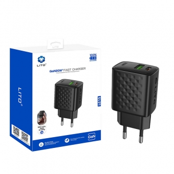 Beste LITO LC15 GaN 20W Dual-Port-Schnellladegerät mit USB-C & USB-A zum Verkauf