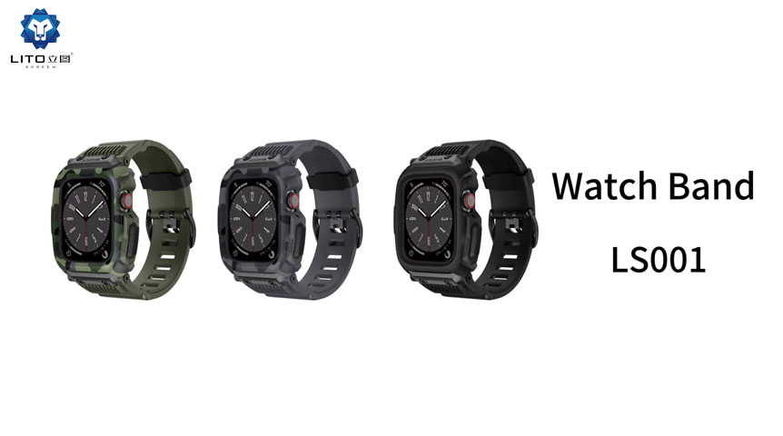 Lito Camouflage Design Integriertes Uhrenarmband für Apple Watch 9