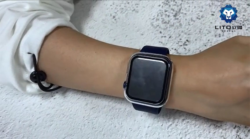  [ Neu ] Apple Watch Full deckte temperierte Glas-Display-Beschützer mit PC-Stoßfänger