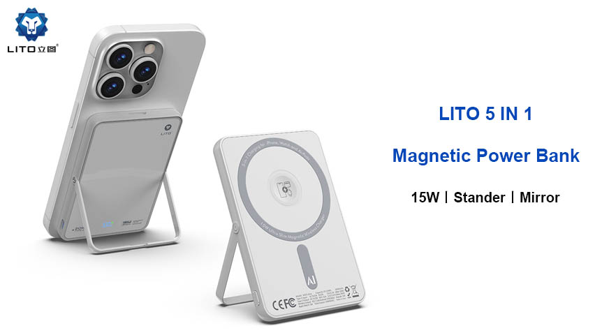 LITO LP03 5 IN 1 15 W kabellose Magentic Power Bank