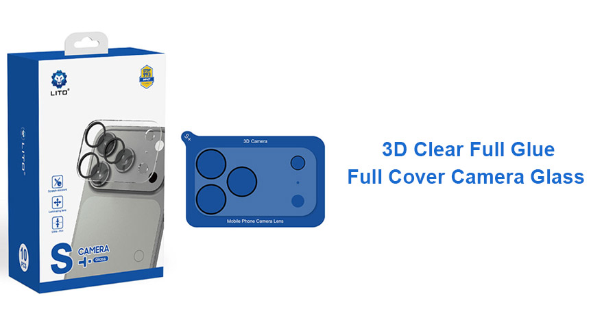 Lito 3D Klares Vollklebe-Kameraglas