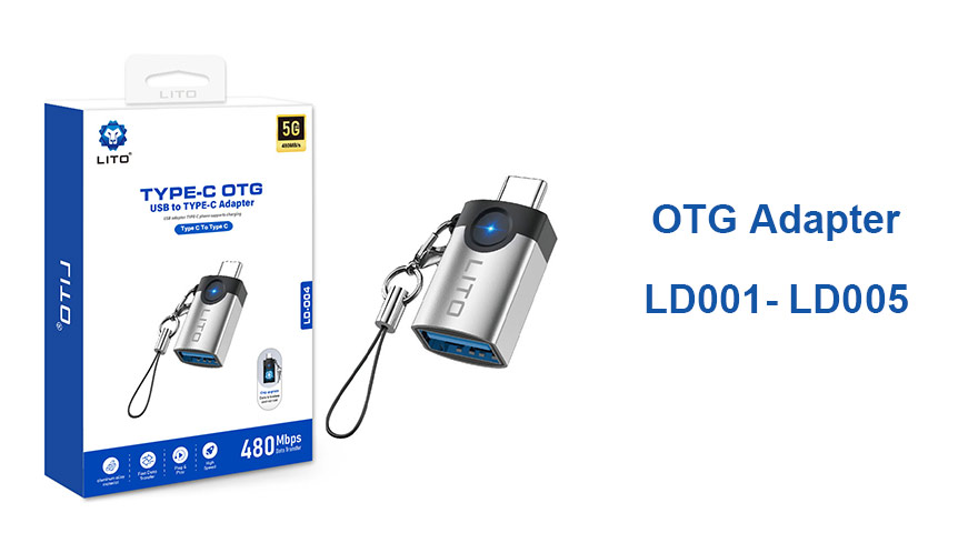 Eine OTG-Adapterserie, die Lightning-, Typ-C- und USB-Anforderungen abdeckt
