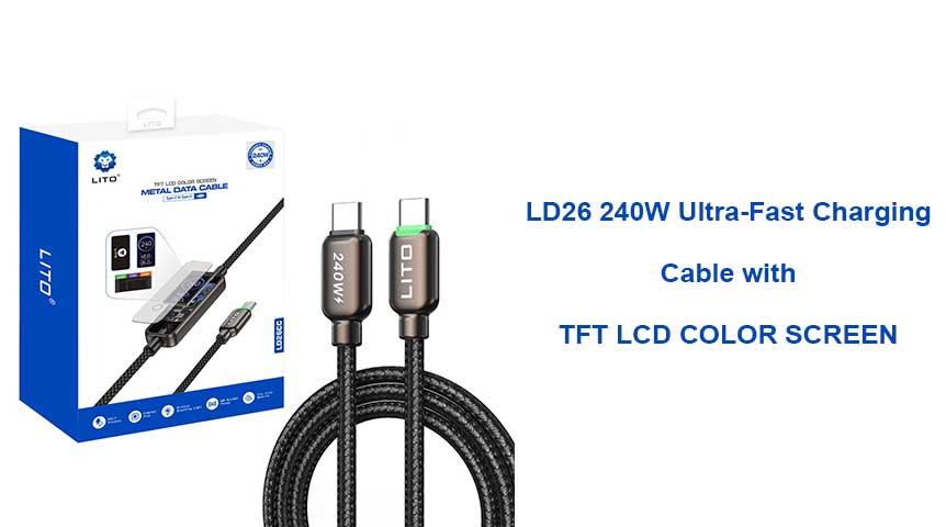 LITO LD26 Ultraschnelles 240-W-Ladekabel mit TFT-Bildschirm im Praxistest