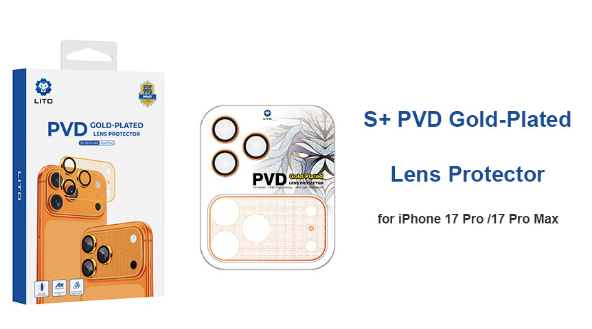 Lito S+ PVD-vergoldeter Objektivschutz für iPhone 17 Pro Max