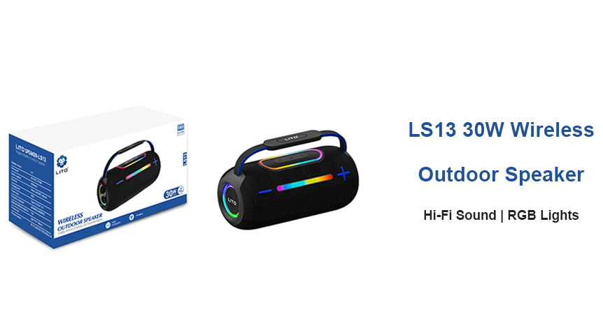 LITO LS13 30W Kabelloser Outdoor-Lautsprecher mit RGB-Beleuchtung und tiefem Bass